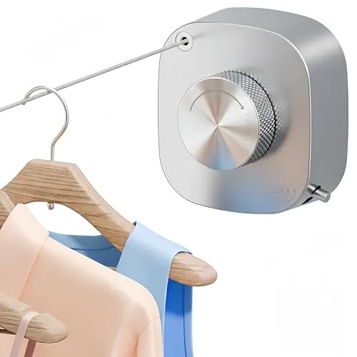 FORIOUS 13.8' Retractable Clothesline w/ Tension Knob