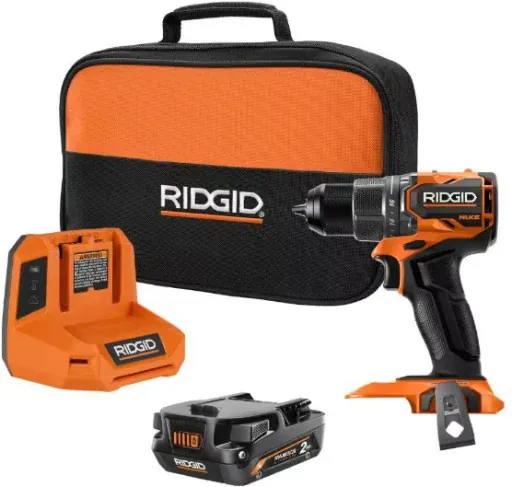 RIDGID 18V NUKE SubCompact Brushless 1/2 in. Drill/Driver Kit with 2Ah MAX Output Battery