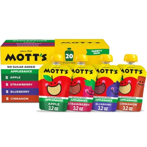 Mott’s No Sugar Added Applesauce Pouches 20-Count Variety Pack