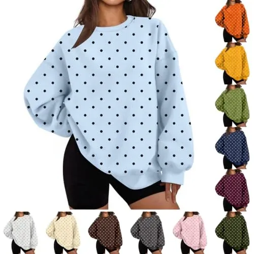 Crewneck Polka Dot Sweatshirt
