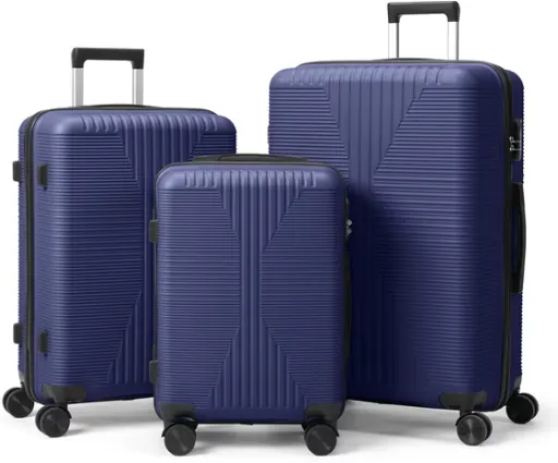Ktaxon 3 Piece Hardside Luggage Set with 360° Spinner Wheels