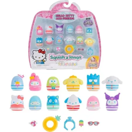 Squish-a-longs Hello Kitty and Friends Pool Party Pack