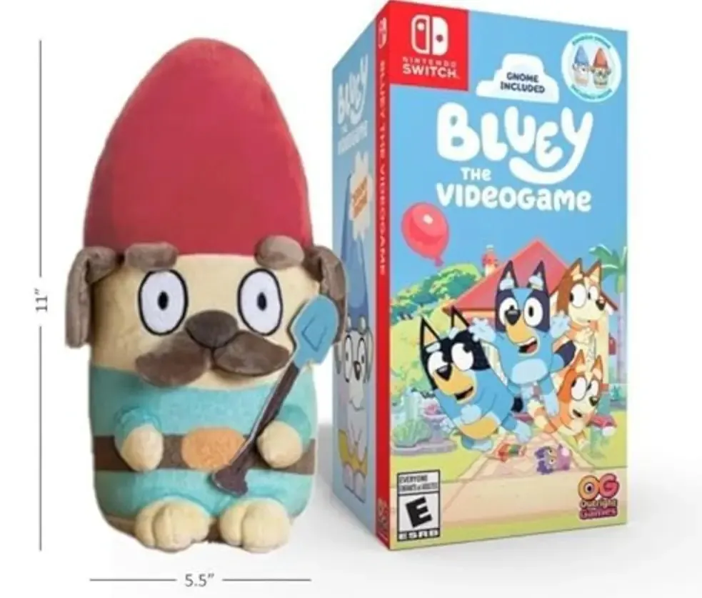 Bluey Gnome Plush Nintendo Switch Bundle