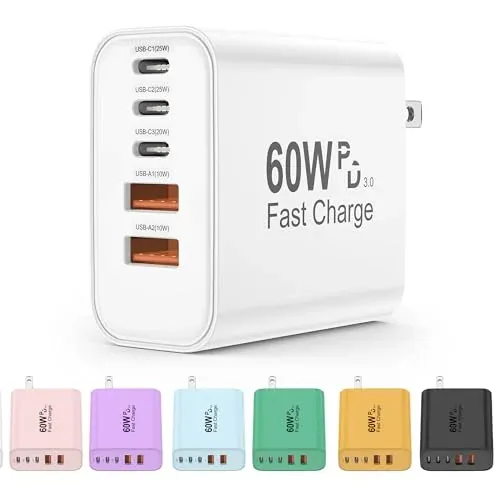 60W USB C Charger Block (1 Pack)