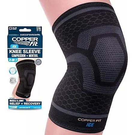 Copper Fit ICE Knee Compression Sleeve Infused w/ Menthol (L/XL)