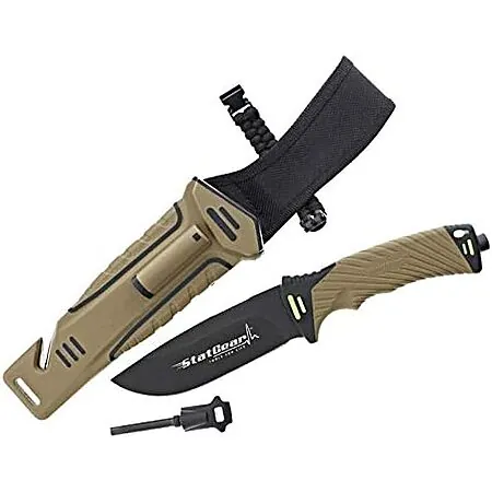 StatGear 10" Surviv-All Fixed-Blade Bowie Knife w/ Sheath