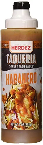 HERDEZ TAQUERIA STREET SAUCE Habanero 9 oz Squeeze Bottle (8 Pack)