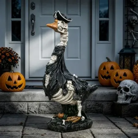 GIGALUMI 20" Halloween Skeleton Porch Goose