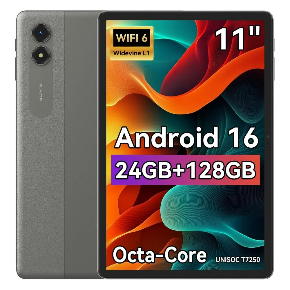 Blackview 11" 128GB Android 16 Tablet