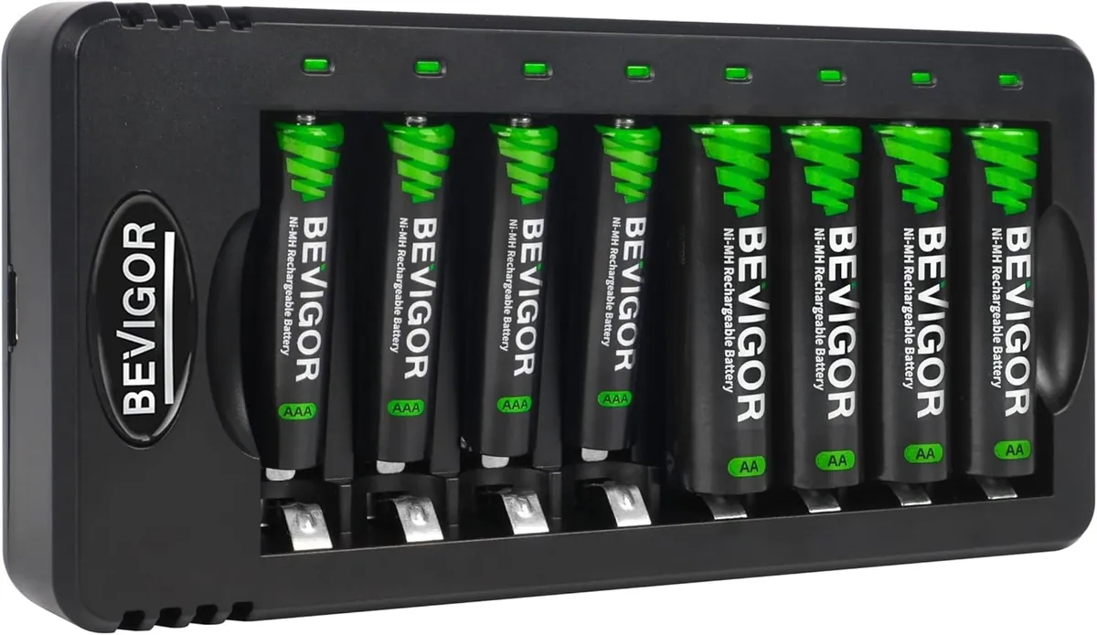 Bevigor Rechargeable AA and AAA Batteries 8 Pack