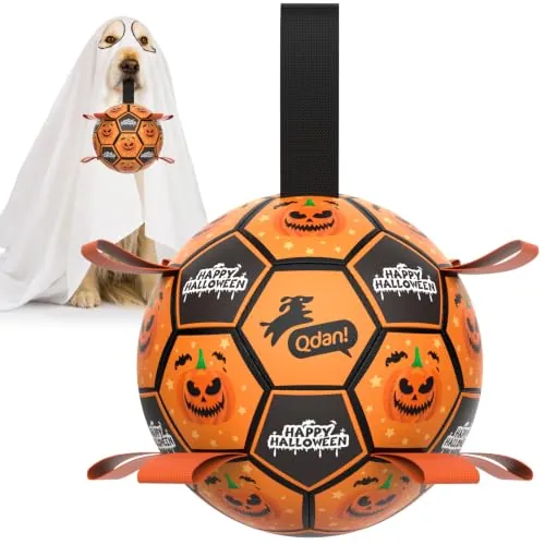 6" QDAN Dog Soccer Ball w/ Straps (Halloween)