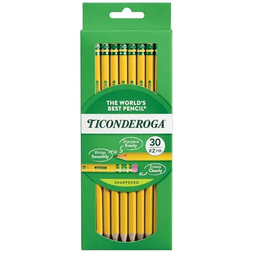 Ticonderoga Pre-Sharpened Pencils 30-Count