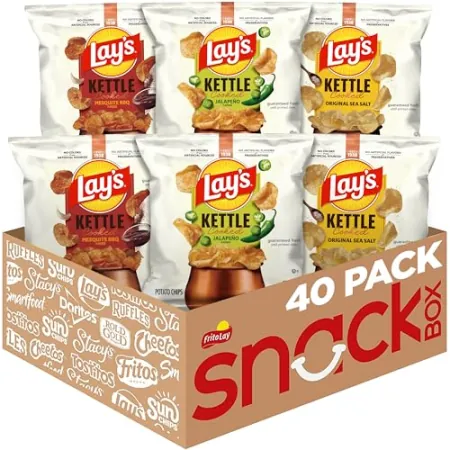 40-Count Lay's Kettle Cooked Potato Chips Variety Pack