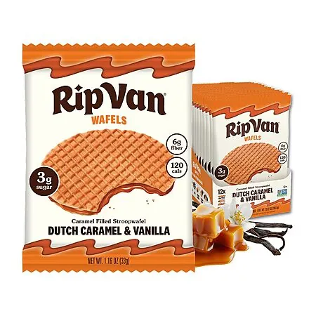 Select Prime Accts: 12-Ct Rip Van Wafels Dutch Caramel & Vanilla Stroopwafels