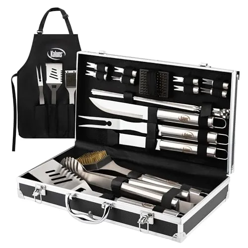 Kaluns 21-Piece Grilling Accessories Set with Aluminum Case