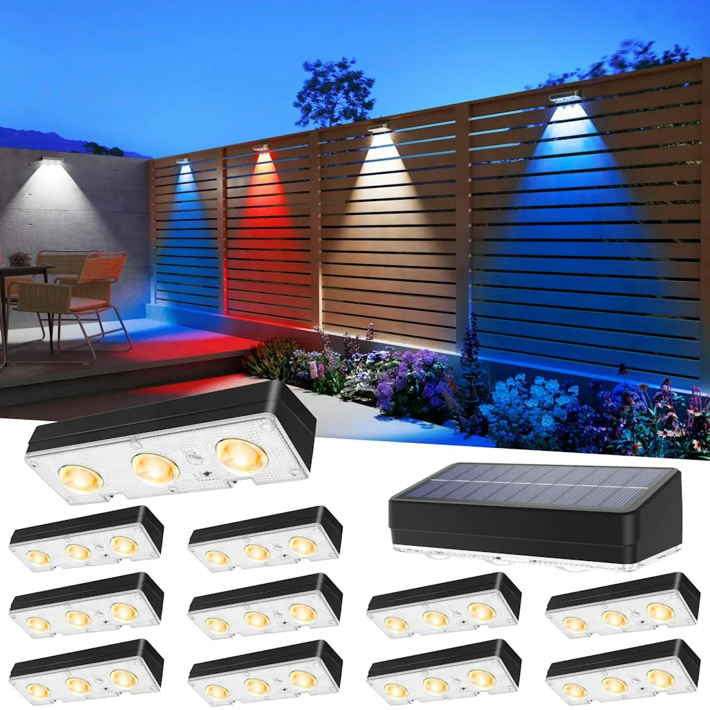 Jofios Solar Fence Light 12-Pack