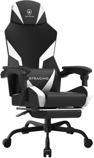 GTRACING LUFT-400 Mesh & Faux Leather Ergonomic Gaming and Office Chair with Adjustable Reclining, Lumbar Support, and Footrest