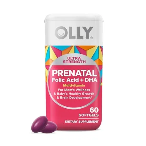 OLLY Ultra Strength Prenatal Multivitamin Softgels 60 Count