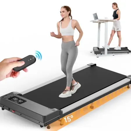 Patbrela 4-Mode 2.5HP Walking Pad Treadmill w/ 15 Degree Incline