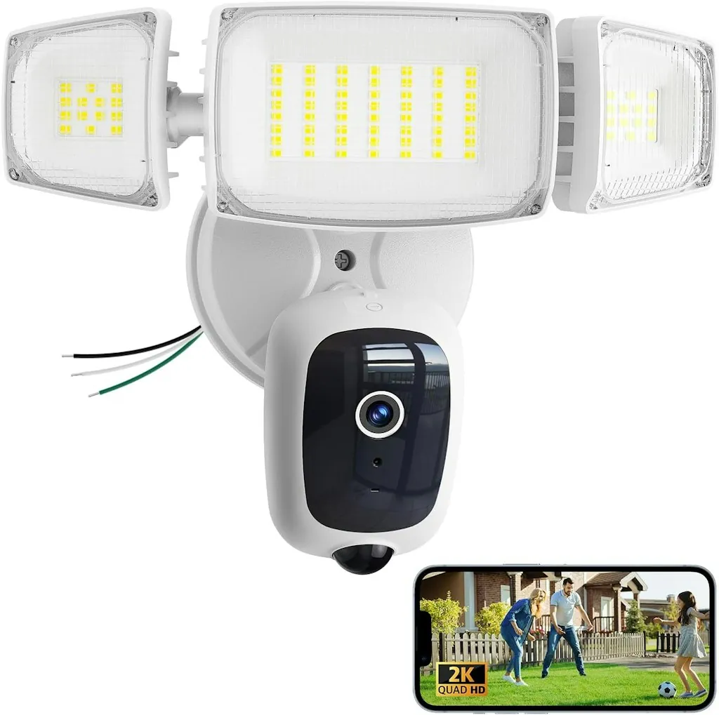 Olafus 55W 2K QHD Outdoor Floodlight & Security Camera