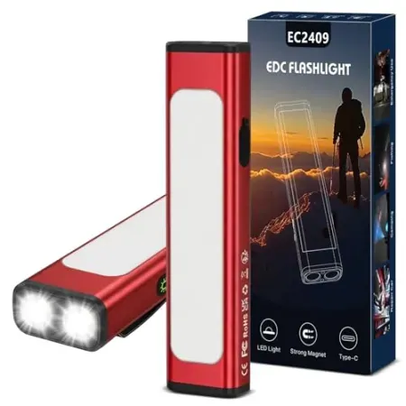 Spriak 1200 Lumens USB-C Rechargeable EDC Flat Flashlight