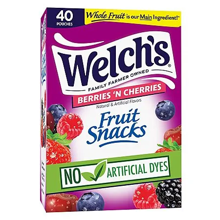 Select Accounts: 40-Pk 0.8-Oz Welch's Berries 'N Cherries Fruit Snacks