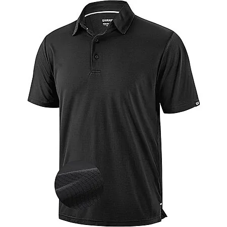G Gradual Men's Grid Lightweight Dry Fit Golf Polo Shirt (Various)