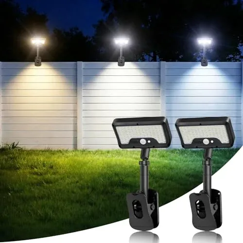 Solar Motion Lights Outdoor with Clip 2-Pack