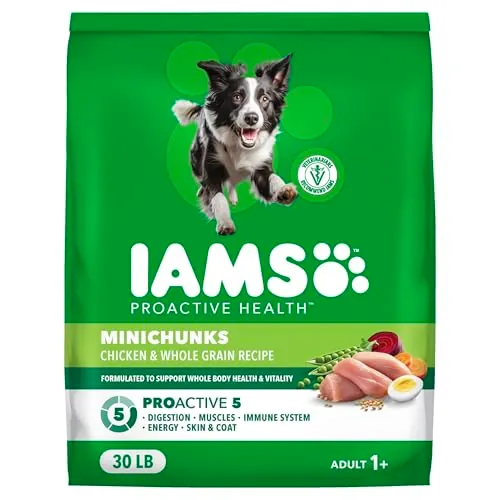 IAMS Proactive Health Adult Minichunks Dry Dog Food, Chicken, 30 lb