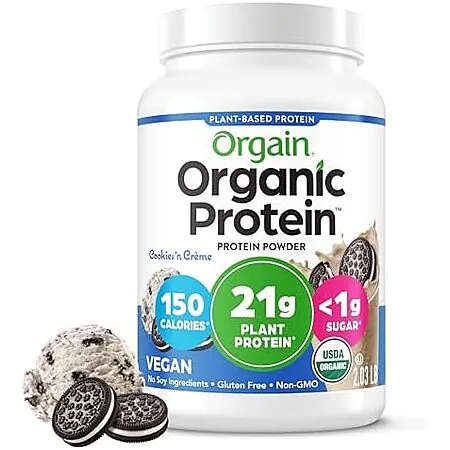 2.03-lb Orgain Organic Vegan 21g Protein Powder (Cookies & Cream)