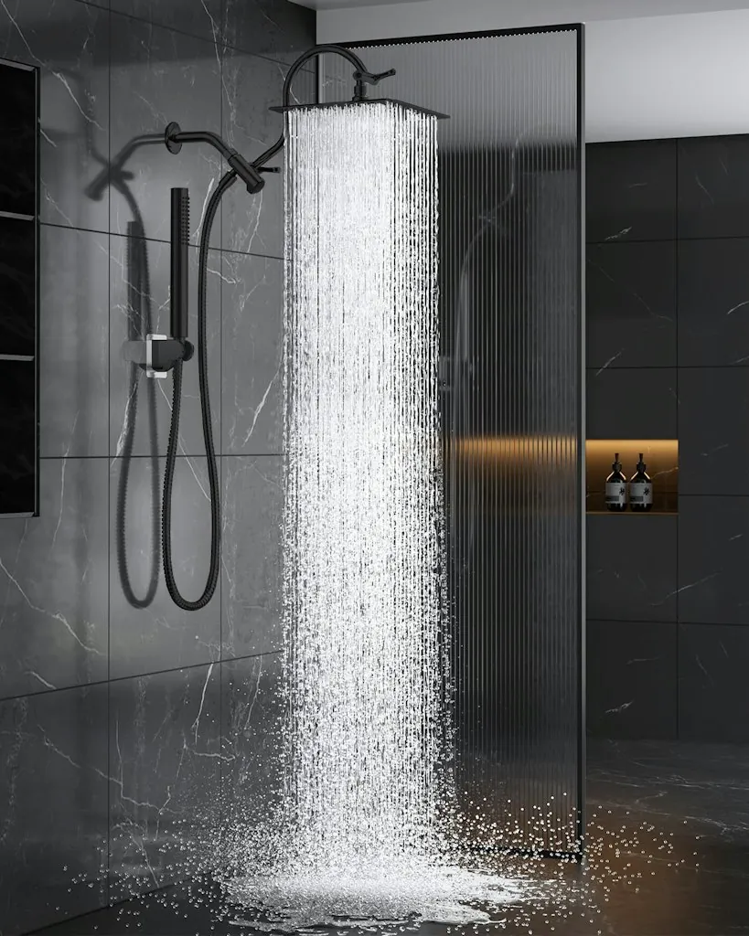MakeFit All Metal 10" Rain Shower Head w/ Handheld Combo