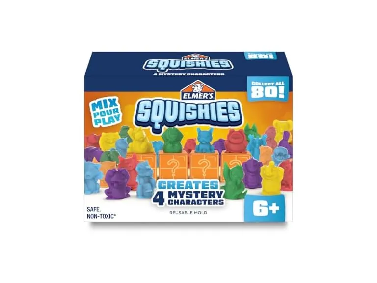 Elmer's Squishies Kids' DIY Activity Kit (Creates 4 Mystery Characters) 24-Piece