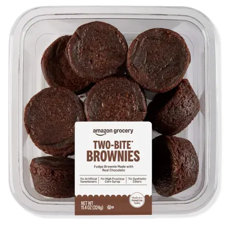 Amazon Grocery Two Bite Brownies (11.4 Oz, Frozen)