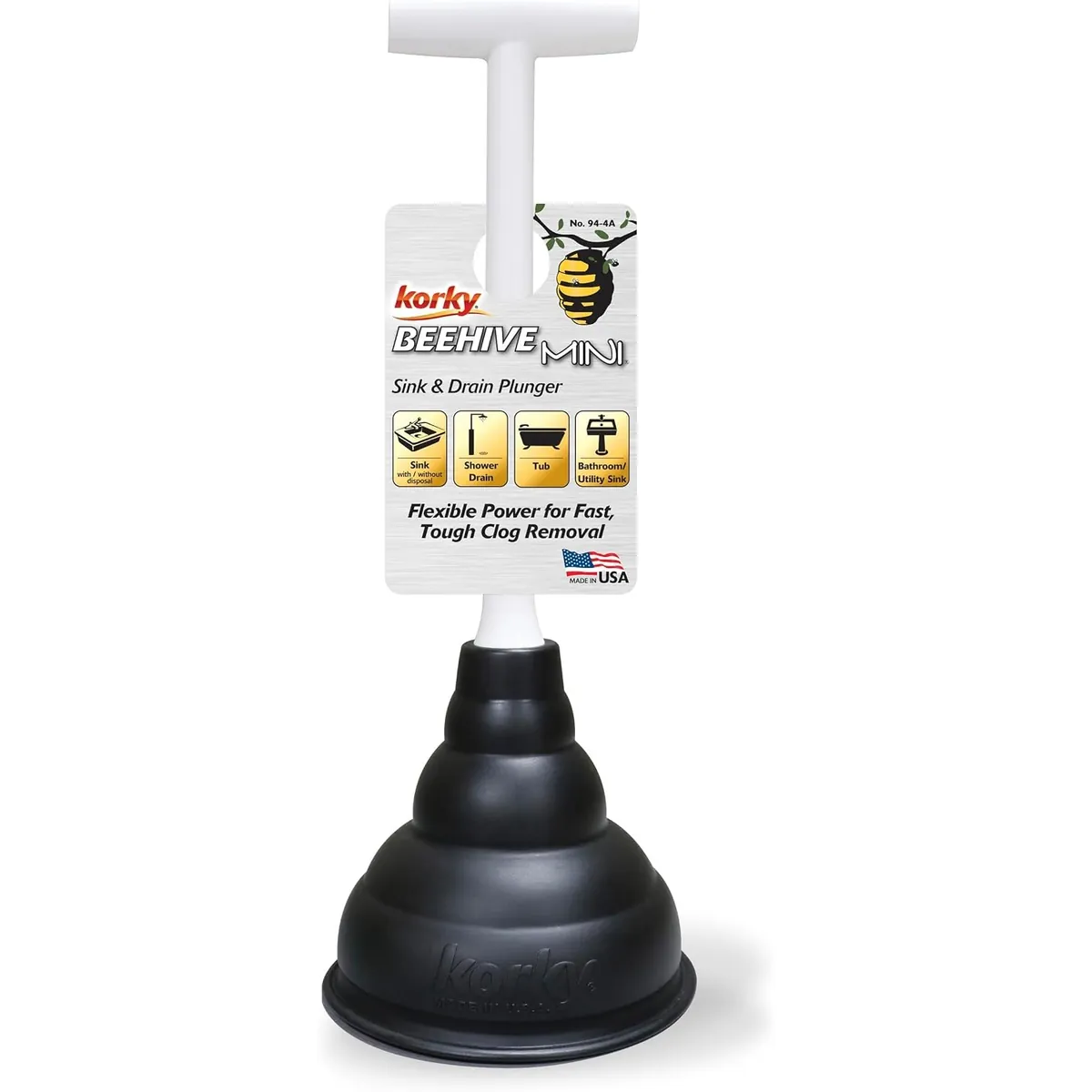 Korky Beehive Mini Sink and Drain Plunger