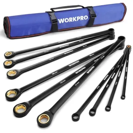 WORKPRO 10-Piece Extra Long Ratcheting Wrench Set