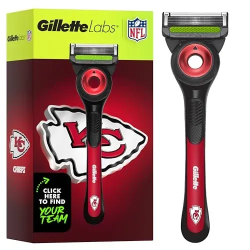 Gillette Labs Special NFL Edition Razor w/ 4 Refills & Magnetic Stand