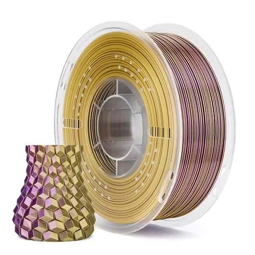 ELEGOO Silk PLA 3D Printer Filament 1.75mm Dual Color Yellow Purple 1KG