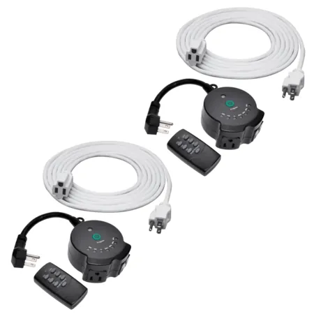 2-Pack ClearPower Indoor/Outdoor Lighting Timers + 12' Extension Cords