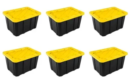 6-Pack Sterilite 27 Gal Industrial Totes