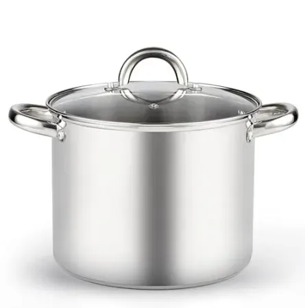 Cook N Home Basics 8 Quart Stainless Steel Stock Pot with Lid