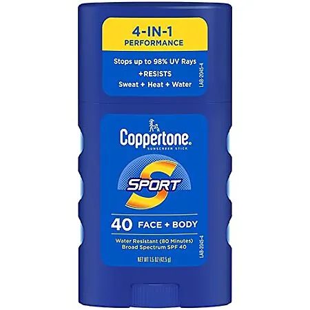 1.5-Oz Coppertone Sport SPF 40 Face & Body Sunscreen Stick