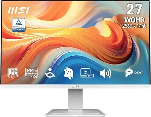 MSI PRO MP273QW E14 27-inch IPS 2560 x 1440 144Hz 1ms Computer Monitor