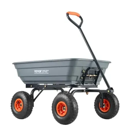 Vevor Poly Garden Wagon Dump Cart (4 Cu.Ft.)