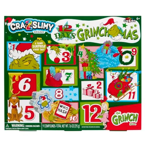 Grinch 12 Days of Grinchmas Slime Advent Calendar