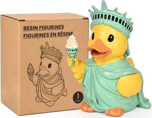 Tisejoy 4" Resin Statue of Liberty Duck Figurine