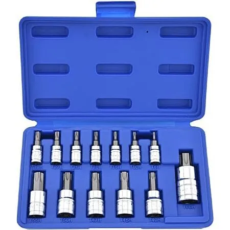 13-Pc Neiko Tamper Proof Torx Bit S2 Steel Socket Set