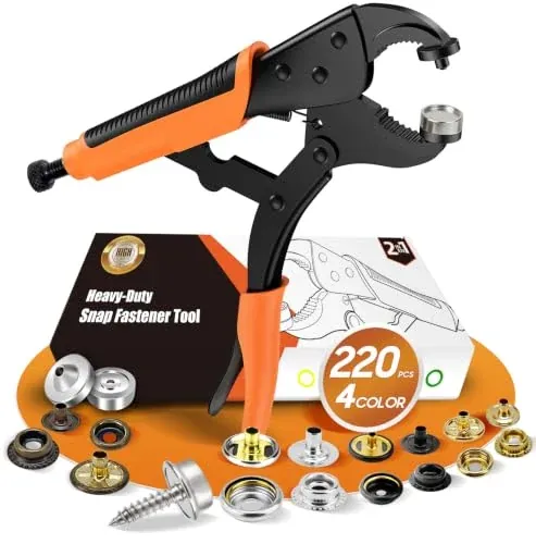 ARHAIKA 60-Count 4-Color Snap Fastener Tool Kit