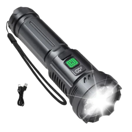 ZHTLTHZ Rechargeable LED Flashlight with Digital Power Display