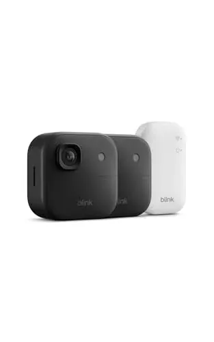 Blink Outdoor 2K+ Wireless Smart Security Camera System w/ Sync Module Core (2-Camera, Black)