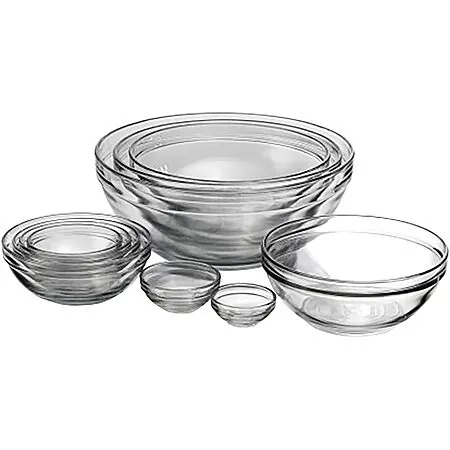 10-Pc Anchor Hocking Nesting Glass Mixing Bowls Set (various sizes)
